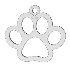 Câine labă pandantiv, argint 925, LK-0365 - 0,50