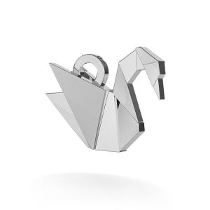Origami lebădă pandantiv argint, ODL-00031