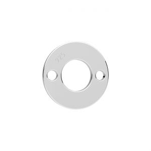 Conector suspendat - placă rotundă cu orificiu*argintiu AG 925*BL-0215 - 0,40 9,7x9,7 mm