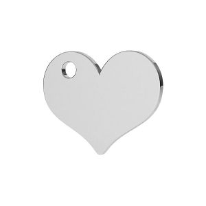 Placă mică inimă pentru gravare - LK-0573 - 0,50 9,5x12 mm