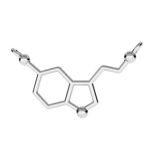 Serotoninei formula chimică pandantiv, argint 925, ODL-00102 13,5x29 mm