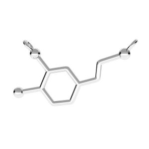 Dopamina formula chimică pandantiv, argint 925, ODL-00148
