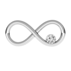 Infinit pandantiv cu cristal Swarovski, ODL-00154 ver.2 7,7x16 mm