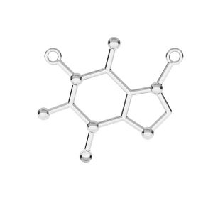 Cafeină formula chimică pandantiv, argint 925, ODL-00167 24,1x26 mm