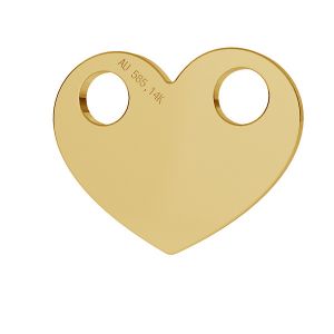 Inimă 14K aur pandantiv LKZ-00015 - 0,30 mm
