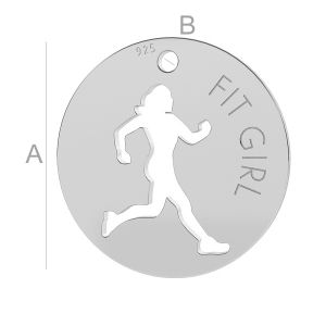 Fit girl pandantiv, LK-0664 - 0,50