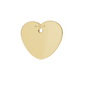 Inimă pandantiv 14K aur LKZ-00023 - 0,30 mm