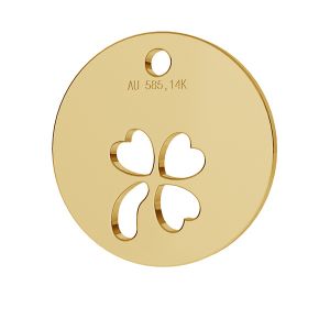 Trifoi pandantiv 14K aur LKZ-00024 - 0,30 mm