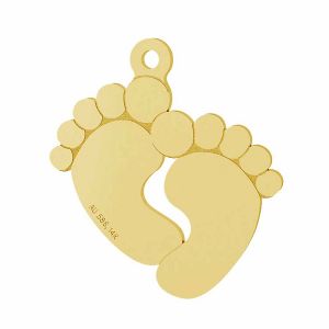 Picioare pentru copii pandantiv 14K aur LKZ-00482 - 0,30 mm