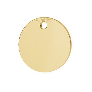 Rotund pandantiv 14K aur LKZ-00025 - 0,30 mm