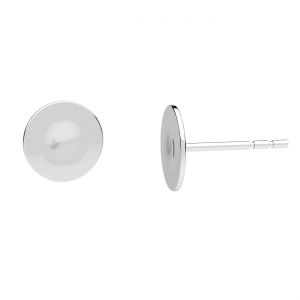 Cercel tip știft cu placă GWP*argint AG 925*GWP 8 8x11,5 mm