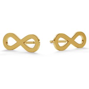 Semnul infinit cercei 14K aur LKZ-00589 KLS - 0,30 mm