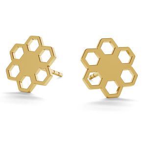 Floare cercei 14K aur LKZ-00668 KLS - 0,30 mm
