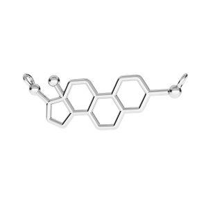 Estrogen formula chimică pandantiv, argint 925, ODL-00281