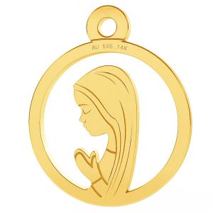 Floare pandantiv, 14K aur, LKZ-00661 - 0,30