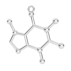 Cafeină formula chimică pandantiv, argint 925, ODL-00328