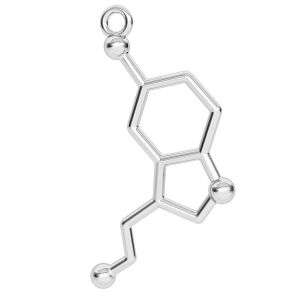 Serotoninei formula chimică pandantiv, argint 925, ODL-00325