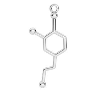 Dopamina formula chimică pandantiv, argint 925, ODL-00326