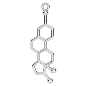 Estrogen formula chimică pandantiv, argint 925, ODL-00329