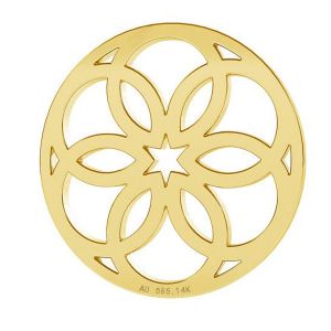 Rozetă pandantiv, 14K aur, LKZ-00742 - 0,30