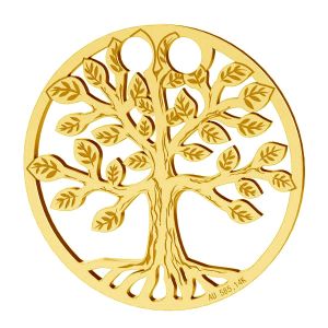 Copacul Vietii pandantiv, 14K aur, LKZ-01305 - 0,30