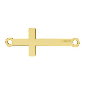 Cruce orizontală pandantiv, 14K aur, LKZ-00524 - 0,30