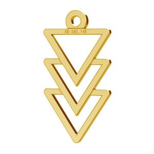 Triunghi pandantiv, 14K aur, LKZ-00434 - 0,30