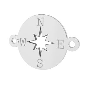 Busolă pandantiv, sterling argint 925, LK-1318 - 0,50
