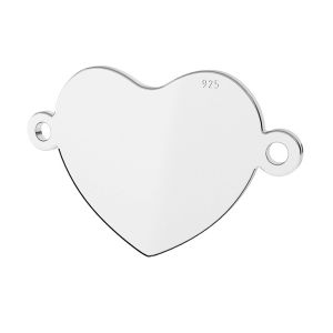 Inimă pandantiv, sterling argint 925, LK-1326 - 0,50