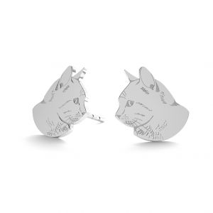 Pisică cercei, sterling argint 925, LK-0900 KLS - 0,50
