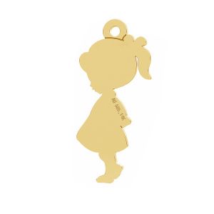 Fată pandantiv, 14K aur, LKZ-01283 - 0,30