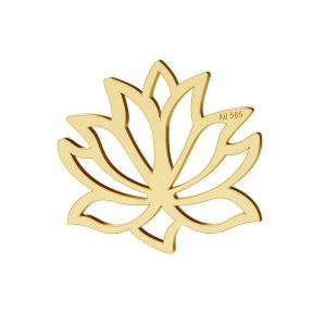 Lotus floare pandantiv 14K aur LKZ-00771 - 0,30
