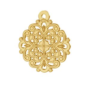 Rozetă pandantiv, 14K aur, LKZ-00382 - 0,30
