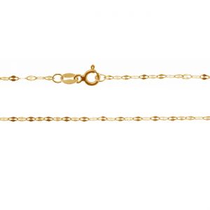 Lanț de aur cu lacăt, țesătură ankara, placă zdrobită*aur AU 585*SG-FBL 030 45 cm