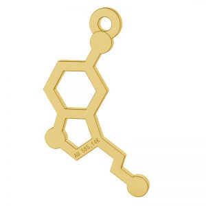 Serotoninei formula chimică pandantiv 14K aur LKZ-06064 - 0,30