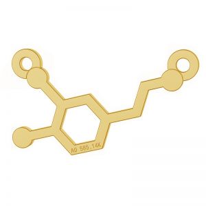 Dopamina formula chimică pandantiv 14K aur LKZ-06062 - 0,30