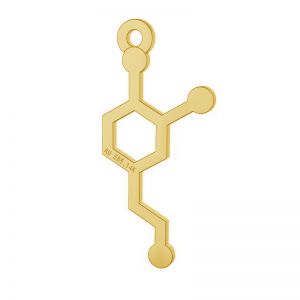 Dopamina formula chimică pandantiv 14K aur LKZ-06063 - 0,30