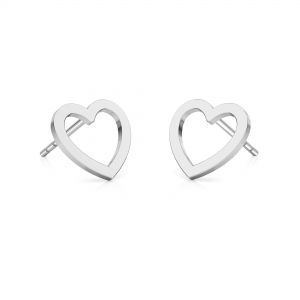 Inimă cercei, sterling argint 925, LK-2293 KLS - 0,50