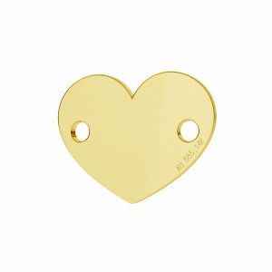 Inimă pandantiv 14K aur LKZ-00462 - 0,30 mm
