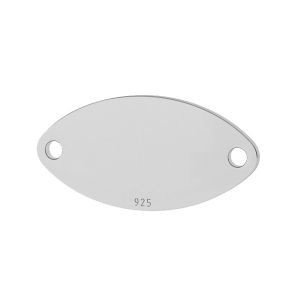 Oval pandantiv sterling argint, LKM-2026