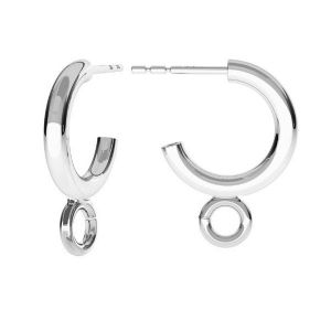 Rundă cercei, sterling argint 925, KL-210 KW 18x20 mm