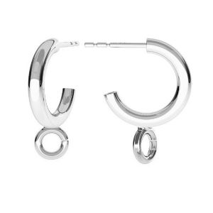 Rundă cercei, sterling argint 925, KL-210 KP 18x20 mm