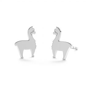 Alpaca cercei, sterling argint 925, KLS LKM-2368 - 0,50 6,6x9 mm