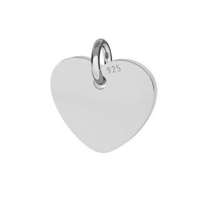 Inimă pandantiv sterling argint, J-LKM-2010 - 0,80 10x11 mm