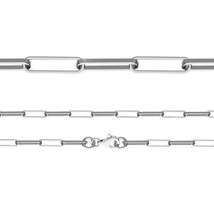 Lantisor anchor, taiat diamant*argint 925*FIO 100 45 cm