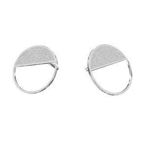 Rundă cercei argint 925, KLS LKM-2749 - 0,50 12x12 mm