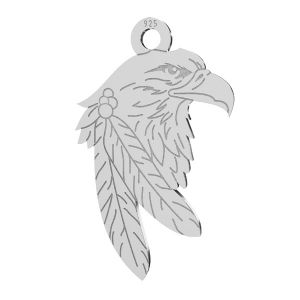Vultur pandantiv, argint 925, LKM-2209 - 0,50 13,1x21,9 mm