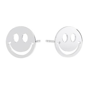 Zâmbet emoticon cercei, sterling argint 925, KLS LKM-3005 - 0,50 10x10 mm