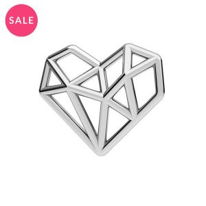 Origami inimă pandantiv argint, ODL-00299