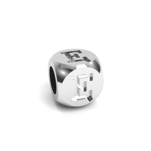 Pandantiv - cub cu litera Ę, argint 925, CUBE Ę 4,8x4,8 mm